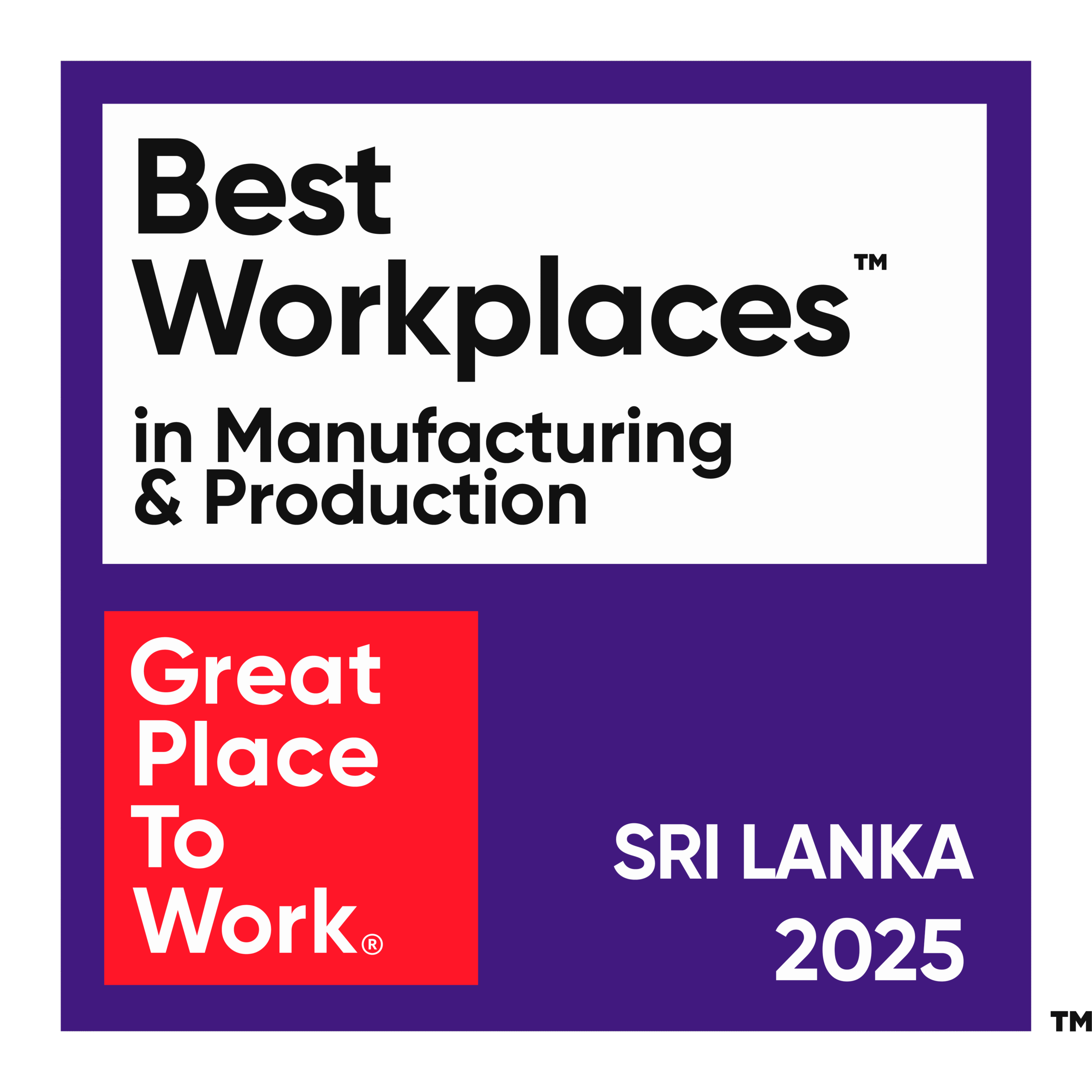 Best workplace in Manufacturing Production Industry in Sri Lanka